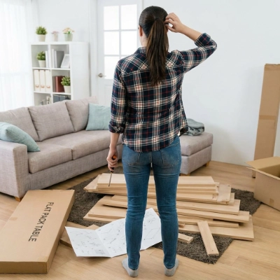 Flat pack Ikea assembly